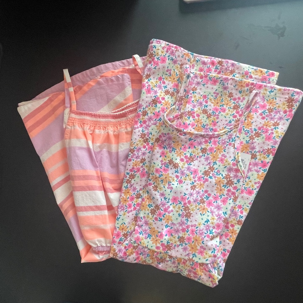 Bundle 2 Girls Summer Dresses Crazy 8 & Jumping Beans, Size 7 & 7/8 One is NWT